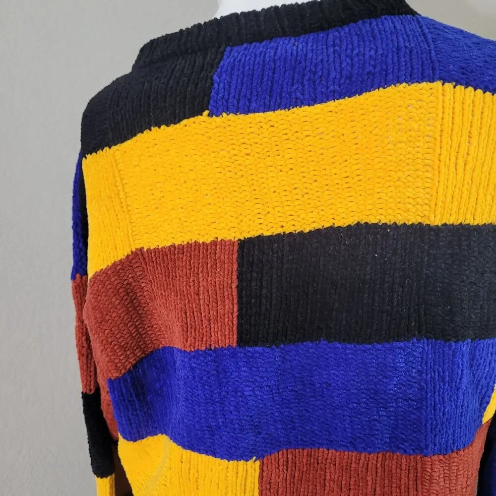 Neiman Marcus Small sweatshirt sweater chenille soft cable knit hand knit